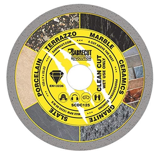 Image of 1 x SabreCut SCDC125 125mm (5 inch) x 7mm x 22.23mm Bore Continuous Rim Diamond Angle Grinder Circular Saw Blade