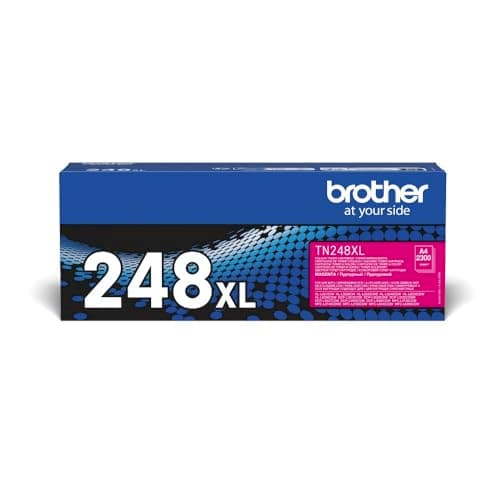 Image of Brother TN-248XLM Toner Cartridge, Magenta, Single Pack, High Yield, Includes 1 x Toner Cartridge, Genuine Supplies
