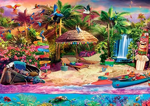 Image of Buffalo Games - Tropical Island Holiday - 500 Piece Jigsaw Puzzle