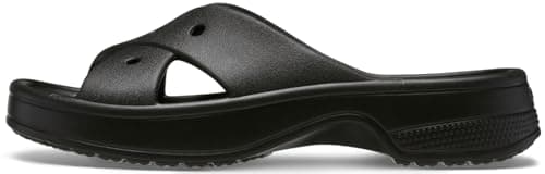 Image of Crocs Women Slide,Classic Womens Cross Strap,Black,4 UK Women