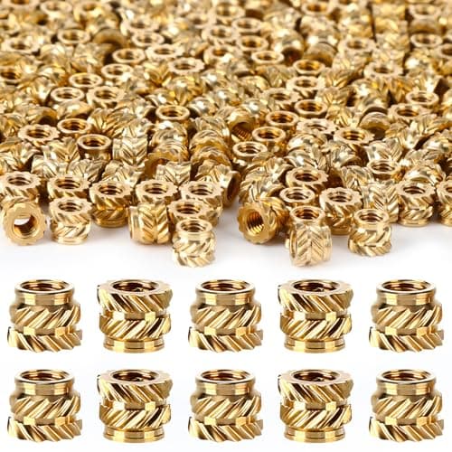Image of 300 Pieces M3 Threaded Inserts, Brass Threaded Inserts for Plastic, Threaded Inserts 3D Printing, Heat Inserts for 3D Printed Parts Automotive Plastic Shell