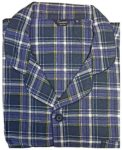 Image of KENTEX Men's Traditional Warm Flannel Pyjama Set Thermal 100% Cotton napped Flannelette M L XL XXL 3XL 4XL 5XL (Medium, blue-3187)