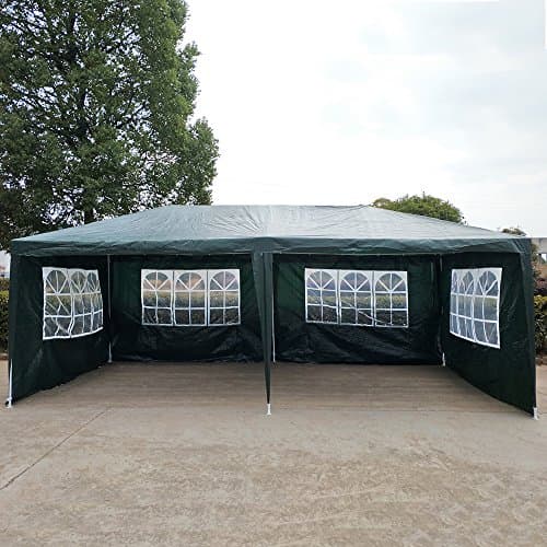 Image of Outdoor PE Garden Gazebo Marquee Canopy Party Wedding Tent Marquee 3 x 6m or 3x9m (3X6, Green)