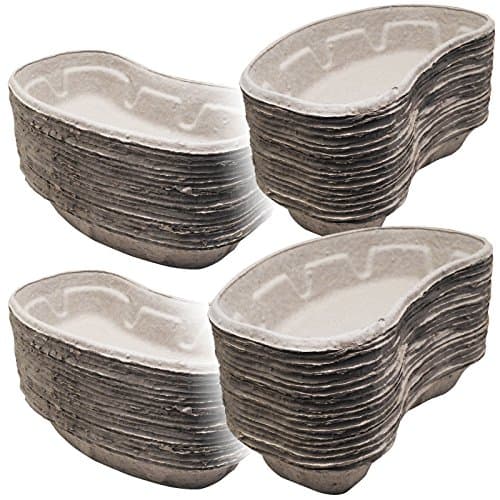 Image of 75 x 700ml Cardboard Pulp Vomit Dish Tray Degradable Surgical Waste Kidney Bowls
