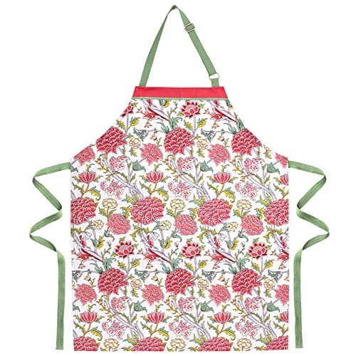 Image of MODGY Aprons with Pockets for Kitchen, Cooking, Baking, Adjustable, Cotton, Full Length, William Morris Cray, Valentine’s Mother’s Day
