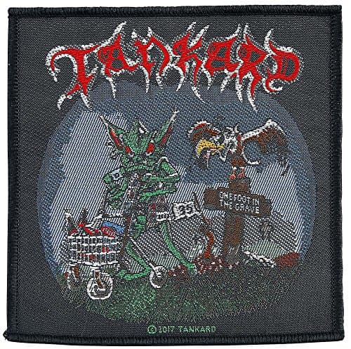 Image of Tankard One foot in the grave Patch multicolour