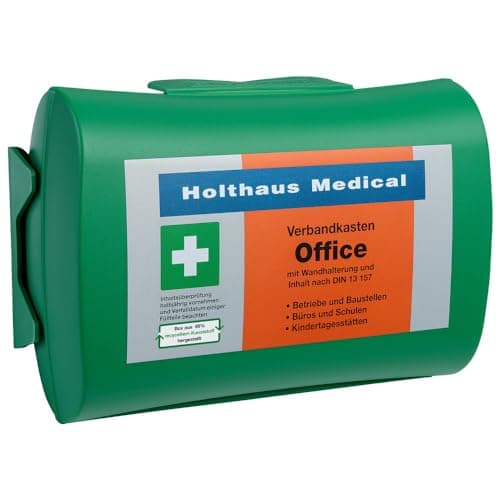 Image of Holthaus Din 13157 Office First Aid Kit with Integrated Wall Bracket